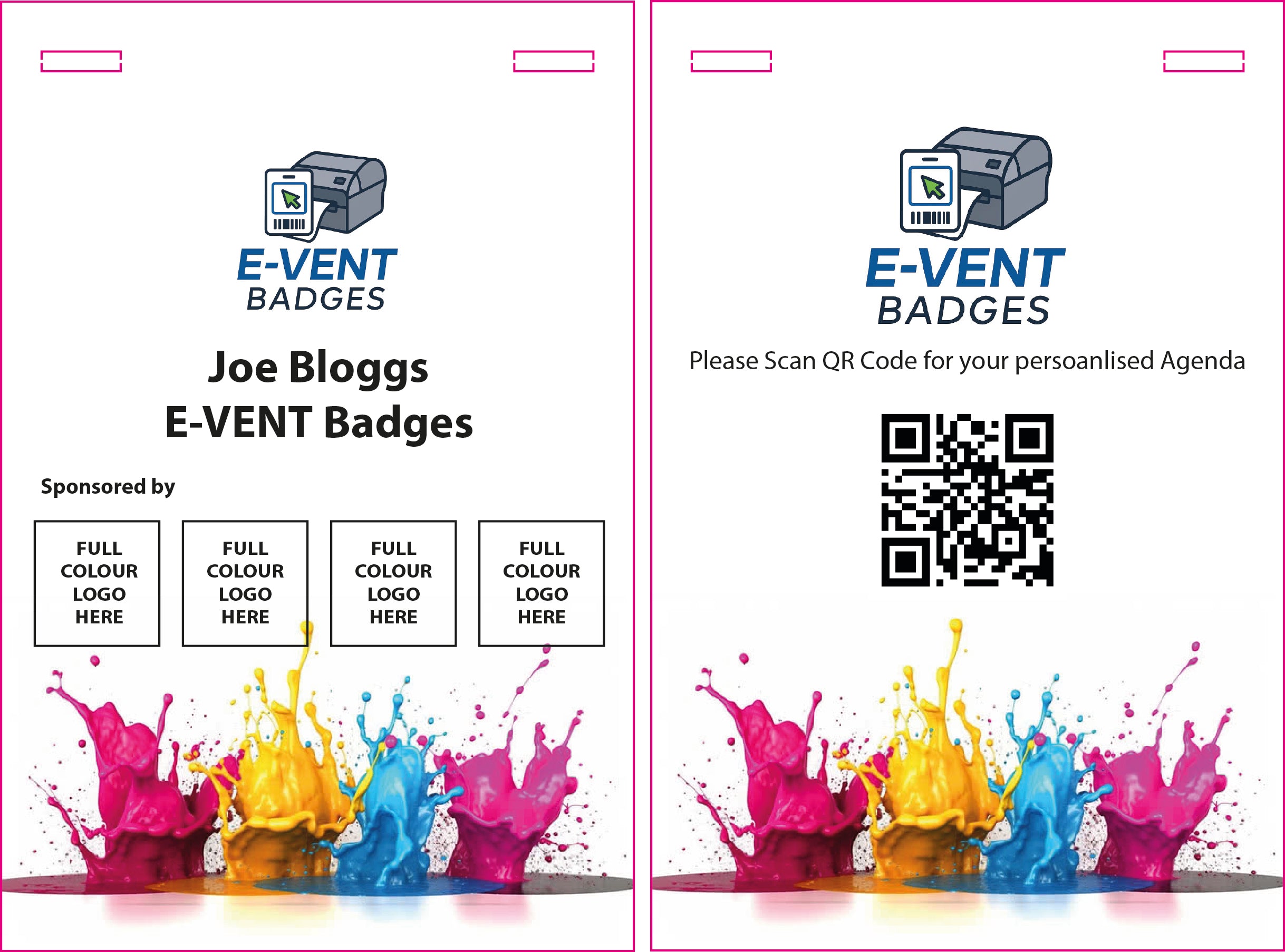 FULL COLOUR - 101.6 X 152.4 (4X6) DOUBLE SIDED WITH DOUBLE RECTANGLE SLOT (PACK/100)