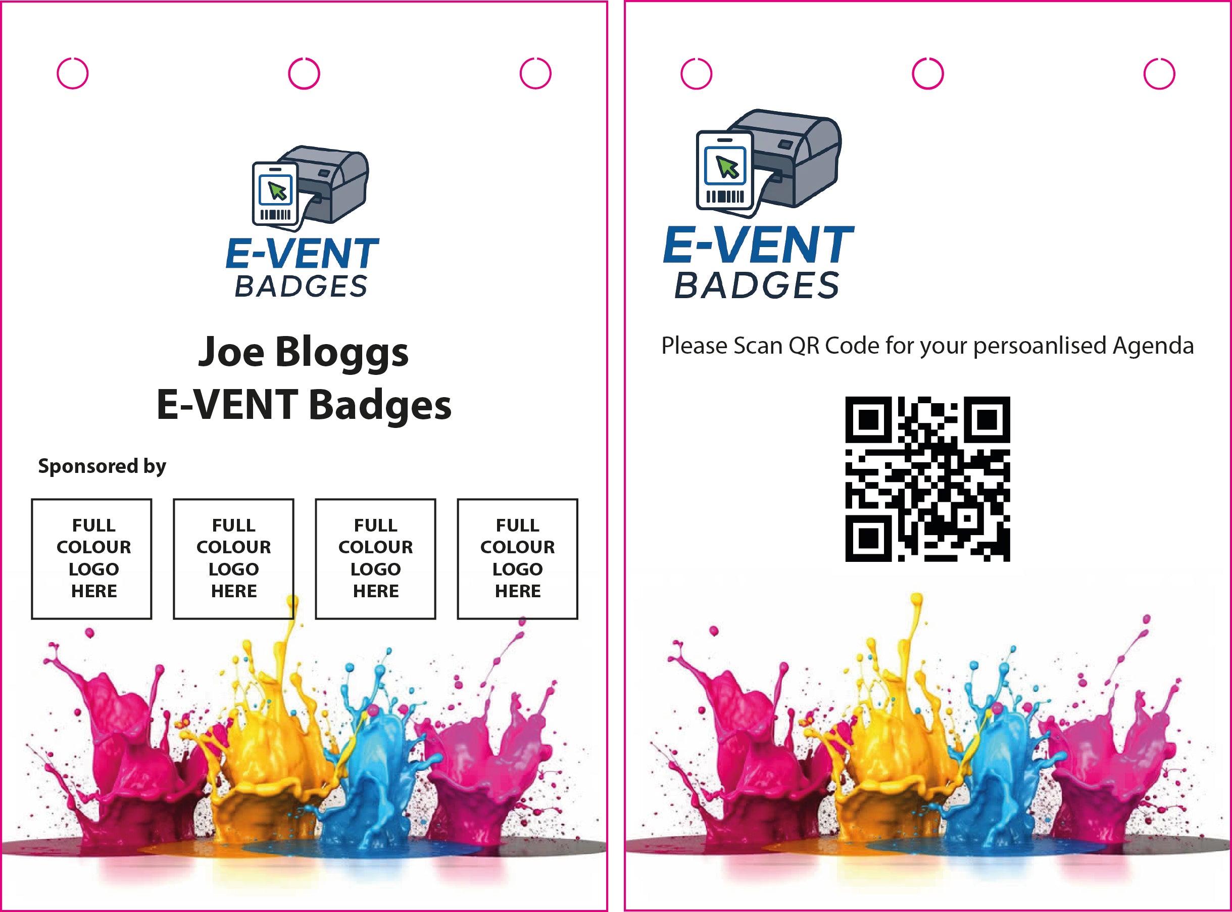 FULL COLOUR - 101.6 X 152.4 (4X6) DOUBLE SIDED WITH TRIPLE PUNCH (PACK/100)