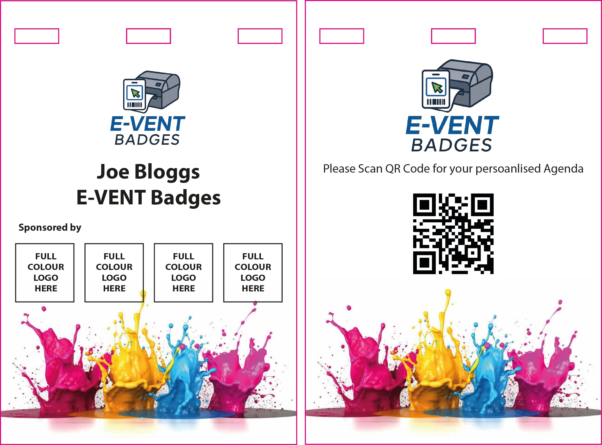 FULL COLOUR - 101.6 X 152.4 (4X6) DOUBLE SIDED WITH TRIPLE RECTANGLE SLOT (PACK/100)